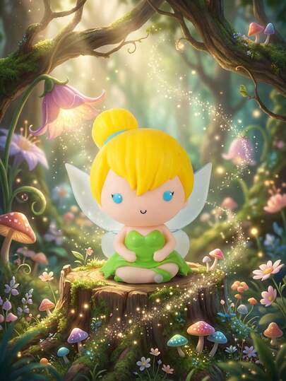 Disney Tinkerbell Officially Licensed PVC Piggy Bank Coin Bank Figurine Money Box Home Decor Collectible Desktop Organizer Savings Jar Birthday Gift 1Pc