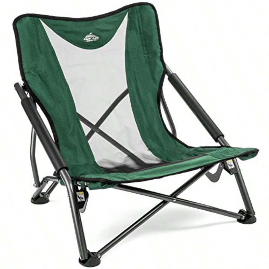 sillas de playaCascade Mountain Tech Silla para exterior ligera compacta y duradera Perfil Bajo - verde - Ver 1