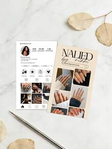 Customized Exquisite Nail Art Business Cards - These Beautifully Designed Nail Art Business Cards Can Not Only Serve As A Promotional Tool, But Also As A Mini Portfolio, Vividly Showcasing Various Stunning Nail Art Designs. - Multicolor - View 4