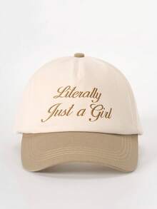 1顶绣有“Just A Girl”字样的撞色棒球帽，可调节休闲遮阳帽，适合春秋季旅行，多功能防晒帽，Y2K风格，适合年轻人佩戴。 - 棒球帽 - 查看 13