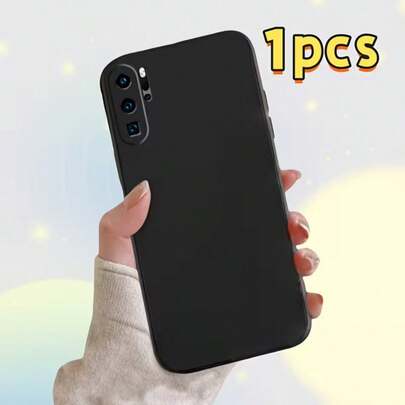 1pc Black Sandstone Style Phone Case, Suitable For Multiple Transsion Phone Models Such As TecnoSpark Go 2025, TecnoSpark 30 Pro, TecnoSpark 10, TecnoPop 9, Zero 30, Hot 12, Hot 10i, Hot 50 Pro+ 4G. Soft And Comfortable Touch, Anti-Slip, Sweat-Proof, Wear-Resistant, Scratch-Resistant.