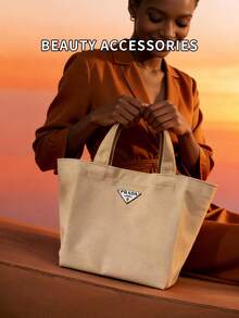 女士帆布手提包，旅行必备单肩包，收纳包，通勤包，办公包，PRADA-GIFT-24 - 棕色 - 查看 7