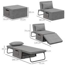 HOMCOM Futones - Gris - Ver 7
