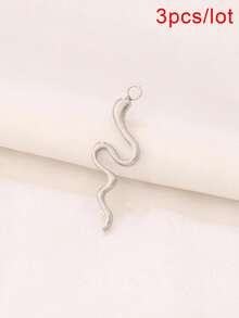 3pcs Stainless Steel Snake Pendant Findings 18K Gold Plated Charms For DIY Jewelry Making Supplies Accessories - Pendants - View 14