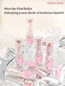 GOGO TALES Son môi dạng thỏi dưỡng ẩm màu hồng nhạt Sweet Pink Ballet, lên màu chuẩn nhưng không bết dính, giữ ẩm lâu trôi, bóng như gương, phù hợp cho trang điểm tự nhiên hàng ngày và thế hệ Gen Z. - #G03 Màu hồng vải - Xem 2