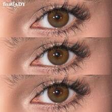 FRESH LADY Freshlady 1 Pair 14.2mm Yearly Disposable Natural Brown , Soft , Daily&Comfortable - Yearly Disposable - View 5