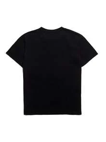 Von Dut Ch Y2K Retro Style Mens Crew Neck Short Sleeve T Shirt Rose Eye Flame Print 250g Heavy Weight 100 Percent Cotton Breathable Skin Friendly Valentines Day Summer - Black - View 4