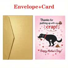 1 Mother'S Day Card + 1 Envelope | Funny Dog-Themed Greeting Card Perfect For Pet Lovers And Moms Who Appreciate Playful And Cheeky Gifts To Celebrate Mother'S Day With Laughter - Sets - View 11