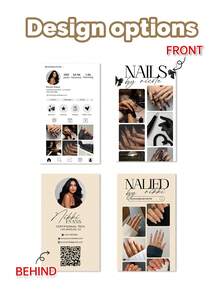 Customized Exquisite Nail Art Business Cards - These Beautifully Designed Nail Art Business Cards Can Not Only Serve As A Promotional Tool, But Also As A Mini Portfolio, Vividly Showcasing Various Stunning Nail Art Designs. - Multicolor - View 7