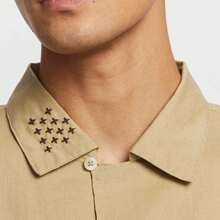 Nike Men's AS M NL LINEN SS BTTNDWN SASH Short Sleeve Shirt HJ2982-297 - Brown - View 5