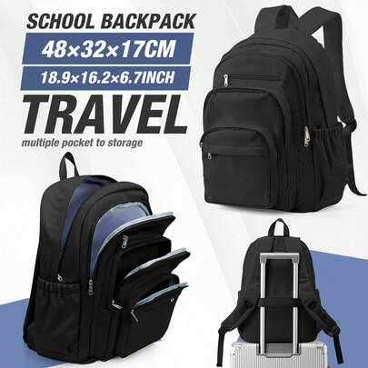 Backpack For School Girls Boys Aesthetic Lightweight Travel Daypack Simple Cute Backpack For Women Men Waterproof College High School Bookbag Women Backpack Nylon Waterproof Suitable For College Travel Camping For Students Gift For Girls Women Presents