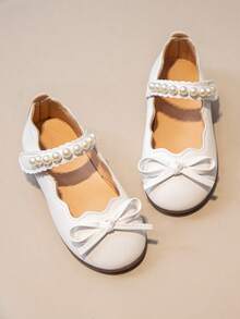 Girls' Leather Flats, Spring/Autumn Princess Shoes For Little Girls - White - View 2
