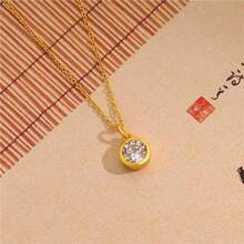 这款纯银泡泡项链专为女性设计，镶嵌闪亮仿钻，简约气质，尽显高端质感。 - 1克拉泡泡項鍊 - 查看 6