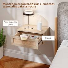 HOMCOM Mesitas de noche - Roble - Ver 4