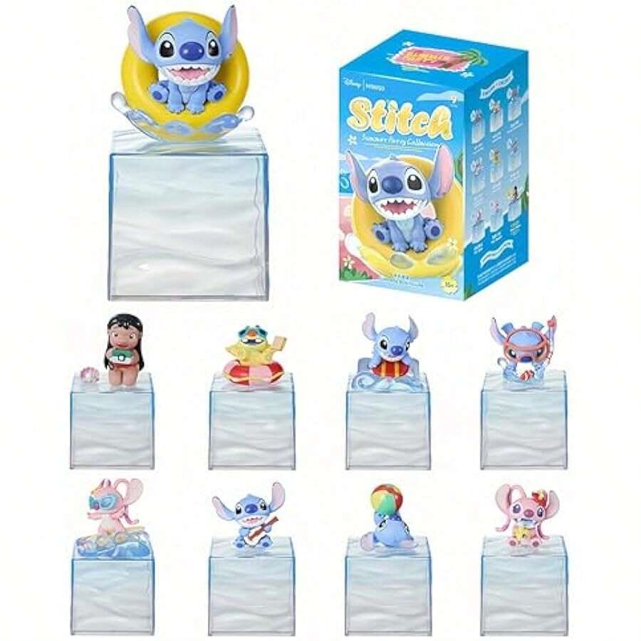 MINISO Disney Lilo &Amp; Stitch Blind Box Summer Party Series Collection Vinyl Surprise Box Figure Model Random Design Collectible Toy For Home Decor Birthday Gifts (Random One Figure) - 1 - Xem 1