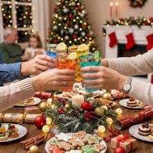 20个透明高品质金色易清洗杯子 - 7盎司（约200毫升）晶莹剔透的杯子，适用于果汁和冷饮，婚礼和派对用杯 - 金色 - 查看 11