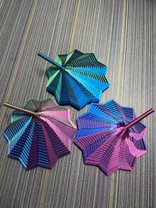 3D Printed 10cm Sensory Extender With Handle, Hypnotic Visual And Stress Relief Toy, Provides Satisfying Visual Experience, Office Stress Relief Toy, New Year Gift - Multicolor - View 5