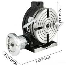 8inch Rotary Table Horizontal Vertical Milling Table, 4-Slot With Indexing Plate Set For Precision Milling Drilling (8 Inch 4-Slot) - 8-inch 4-slot - View 7