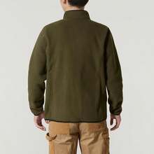 Under Armour 男士抓绒外套 APAC M BF Jkt-GRN，轻便舒适休闲抓绒外套 1389308-308 - 軍綠色 - 查看 2