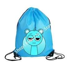Sprunkis niños niñas niño bolsa con cordón de dibujos animados deportes mochila impermeable paquete bolsillo bolsas Anime niños regalo de cumpleaños XQI0 - JZHZ2 - Ver 4