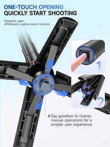 AXNEN New 3-In-1 Foldable Mini Wireless Selfie Stick & Phone Tripod With Wireless Remote - 3 Ways To Use, One-Button Open Retractable Floor Stand, Portable Lanyard, Perfect For Live Streaming, Christmas & Various Holidays, Travel, Outdoor Activities. - View 8