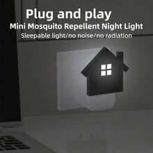 1 pieza Repelente de mosquitos inteligente y ultrasónico alimentado por USB, Repelente de cucarachas, Mata mosquitos inteligente para el hogar USB para evitar picaduras de insectos, diseño con forma de casa linda - Modelo de conexión directa USB - Ver 4