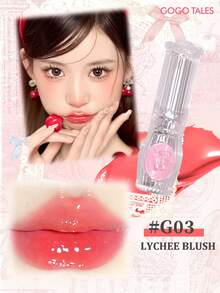 GOGO TALES Son môi dạng thỏi dưỡng ẩm màu hồng nhạt Sweet Pink Ballet, lên màu chuẩn nhưng không bết dính, giữ ẩm lâu trôi, bóng như gương, phù hợp cho trang điểm tự nhiên hàng ngày và thế hệ Gen Z. - #G03 Màu hồng vải - Xem 6