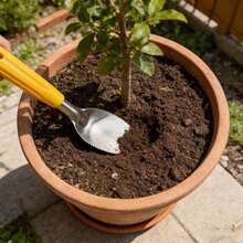 Pequeña paleta de deshierbe de 9 pulgadas con borde dentado, paleta de acero inoxidable para excavar, plantar y aflojar plantas - Ver 5