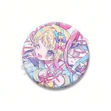Cool Pink Needy Girl Pin de solapa Kangel Ame Chan insignia de dibujos animados hojalata broche redondo sombrero mochila accesorios regalos para fanáticos del juego T7EN - estilo-21 - Ver 20