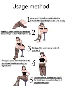 1pc Women's High Elasticity Glossy Silky Pantyhose - Bronze - View 5