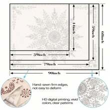 SANRIO 1件三丽鸥角色草莓新闻爆米花派对挂毯，美观卡通艺术装饰，适用于客厅、卧室、宿舍，大型可爱壁毯，家居装饰 - 彩色 - 查看 2