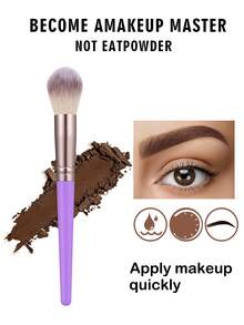 50pcs/6pcs/1pc Complete Makeup Brush Set Includes 20 Soft Makeup Brushes, Such As A Translucent Powder Brush, Blush Brush, Contour Brush, Highlighter Brush, Foundation Brush, Nose Contour Brush, Eyeshadow Brush, Eyebrow Brush, Lip Brush, And Detail Brush; Plus 6 Triangular Sponges, 6 Liquid Beauty Eggs, 6 Finger Sponges, 6 Mini Beauty Eggs, And 6 Round Sponges-Ideal For Beginners, Professional Makeup Artists, And Novice Beauticians. - Purple - View 12