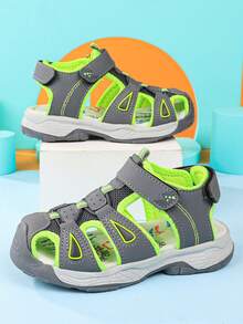 Children's Closed-Toe Lightweight Sports Sandals, Suitable For Outdoor, Water, Hiking, Garden, Boys And Girls, Spring/Summer - Green - View 5
