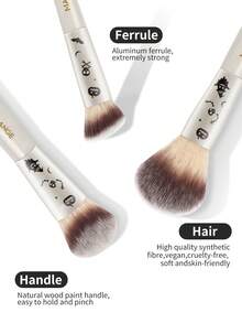 MAANGE Bộ cọ trang điểm chuyên nghiệp 9 món hai đầu, bao gồm cọ nền, cọ má hồng, cọ phấn mắt, cọ kẻ mắt, cọ kẻ lông mày, cọ che khuyết điểm, cọ tạo khối, cọ highlight, cọ tạo khối mũi, cọ pha màu, cọ môi, phù hợp cho trang điểm hàng ngày và du lịch, một bộ cọ trang điểm tiện dụng làm quà tặng. - Nhiều màu - Xem 10