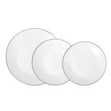 Santa Clara Vajilla Completa 12 Piezas Vidrio Opal para 4 Personas, Apta Microondas y Lavavajillas, Vajilla Ischia Negra Decorada para Hogar y Cocina - Envío GRATIS ✅ Entrega 24/48h a España (península) - Ischia (Negro) - Ver 6