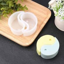 2件套阴阳太极蜡烛模具，石膏模具，花盆模具，阴阳硅胶模具，创意树脂浇铸模具，适用于手工烛台、肥皂、家居装饰香氛硅胶模具 - A-2PCS - 查看 9