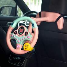 Children's Steering Wheel Toy With Hanging Base, Simulated Car Driving Game With Music, Rotatable Steering Wheel, Fun & Educational Steering Wheel Toy For Kids, Great Christmas/Back To School Gift (Plastic Material, Batteries Not Included) - Multi-function Steering Wheel - View 3