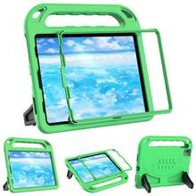 儿童平板电脑轻便手持平板电脑保护套，带屏幕保护膜，坚固防震手柄支架保护套 - 綠色 - 查看 6