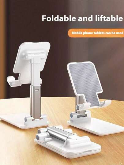 1pc Adjustable Foldable Phone/Tablet Stand, Desk Phone Holder, Suitable For Smartphones And Tablets, Stable Non-Slip Base, For Live Streaming, Binge Watching, Office, Study, Business, Students, Home, Travel, Birthday, Friends Gathering, Holiday Gift
