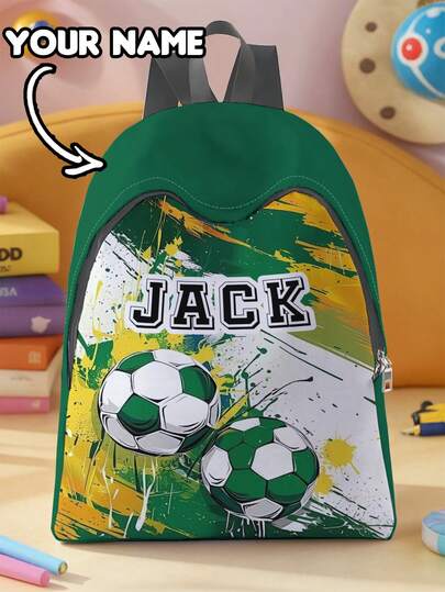 1pc Customized Name Backpack, Can Be Customized According To Your Unique Design, Suitable For Children And Teenagers, Print Your Own Name Or Print Your Sister And Classmates' Names As Gifts