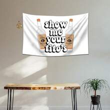 Show Me Your Tito's Flag (60x40in, 150D Poly,Vivid Color) Wall Hanging Tapestry For Dorm Man Cave Store Decor - 黑色 - 查看 2