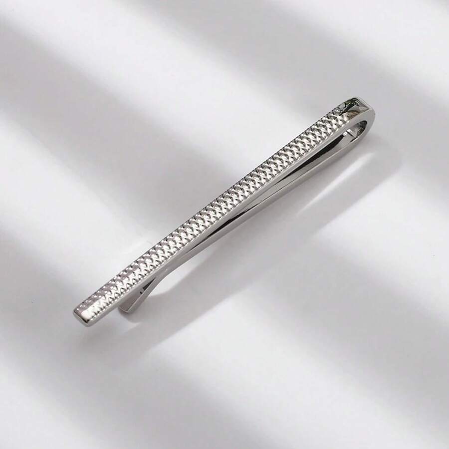 Clip de corbata de moda para hombres, broche de barra Simple de cobre, broche de pajarita práctico, Pin de corbata, regalo de negocios de cumpleaños de de boda, 1PC YF9Y - A2 - Ver 1