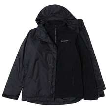 Columbia 男士 Tieton Loop™ II 多功能外套，简约轻便运动休闲羊羔绒三合一，WE6508010 - 黑色 - 查看 2