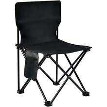 Outdoor Folding Chair/Camping Chair, Spacious And Sturdy With Ergonomic Design, Featuring A Stainless Steel Frame That's Lightweight And Foldable (With Side Pockets/Storage Bag). Ideal For Camping, Fishing, Outdoor Barbecues, And Picnics. Folding Chair/Camping Chair/Outdoor Chair - 黑色 - 查看 4