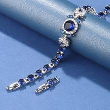 2026春季新款优雅女士婚礼派对经典潮流首饰，高品质，不褪色，低过敏性，可调节长度手链，18.5厘米+2.5厘米，情人节、母亲节、晚宴、生日、周年纪念日、日常佩戴的理想礼物 - 橄欖綠 - 查看 1