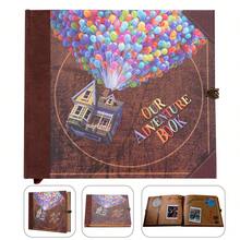 OUR ADVENTURE BOOK A Adventure Book Scrapbook Photo Album,Retro Style Embossed Letter Cover Travel Diary Journal Scrap Book Kit For Couples,Memory Book For Anniversary Wedding,Valentines Day Gifts - Retro color - View 11