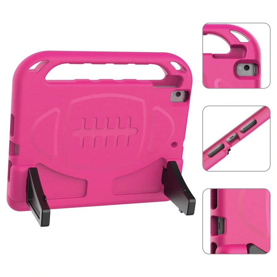 Lightweight Handheld Tablet Protective Case With Screen Protector, Sturdy Handle Stand Protective Cover - Hot Pink - View 1