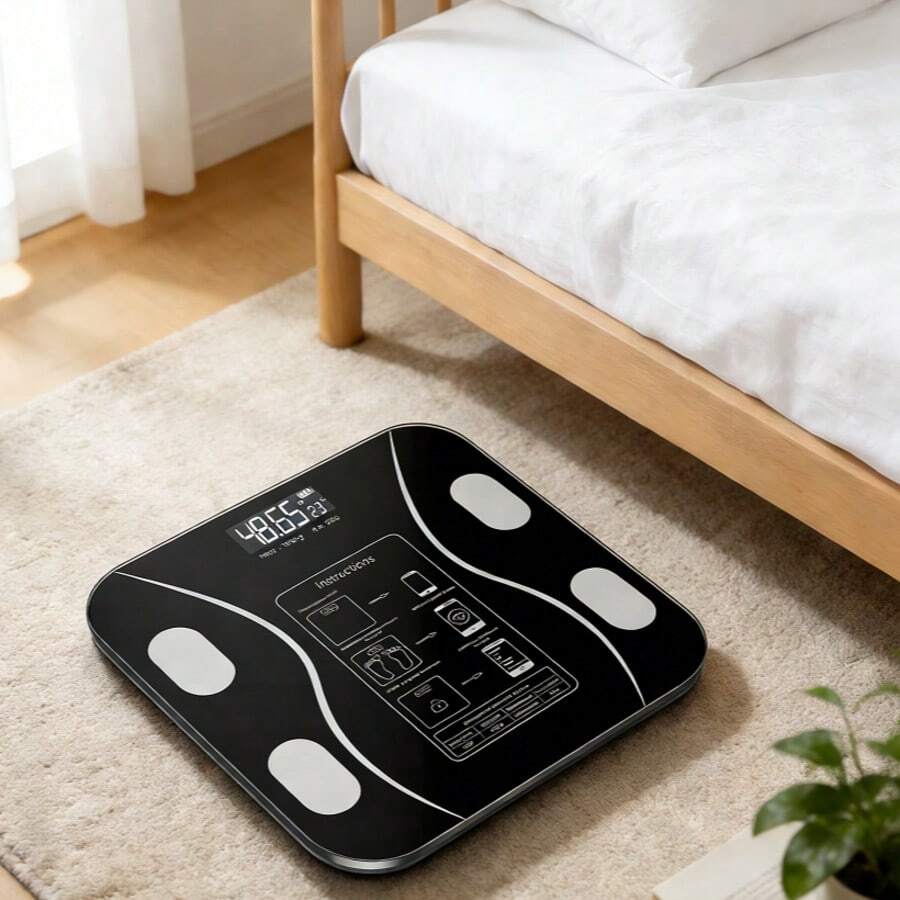 Home Weighing Scale With A Large LCD Screen, Highly Accurate And Intelligent, An Essential Electronic Scale For Bathrooms, Bedrooms, Living Rooms, And Gyms. Suitable For Weight Management, Fitness Tracking, And As A Holiday Gift.