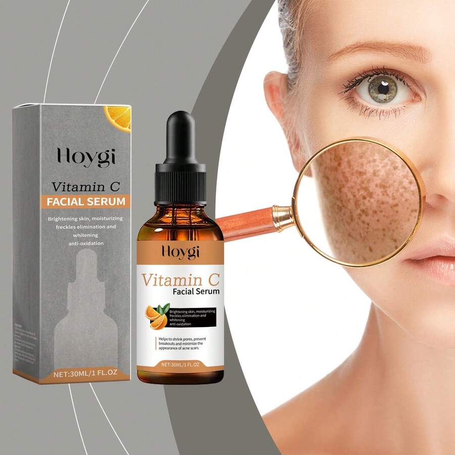 Hoygi Suero Facial de Vitamina C - Ilumina la Piel y Reduce Manchas, Hidratación Intensiva, Antioxidante Potente, Rejuvenece y Mejora la Elasticidad, Reduce los Poros y las Marcas de Acné, Ideal para Todo Tipo de Piel, 30ML - Suero de ácido hialurónico - Ver 1