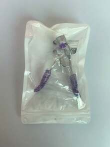 1pc Semi-Transparent Plastic Glitter Handle Eyelash Curler, With/Without Comb, Eyelash Curling Assistant, With Raised Dots Shaping Clamp, Soft Rubber Pad, Makeup Beauty Tool, Cute Gift - Multicolor - View 8